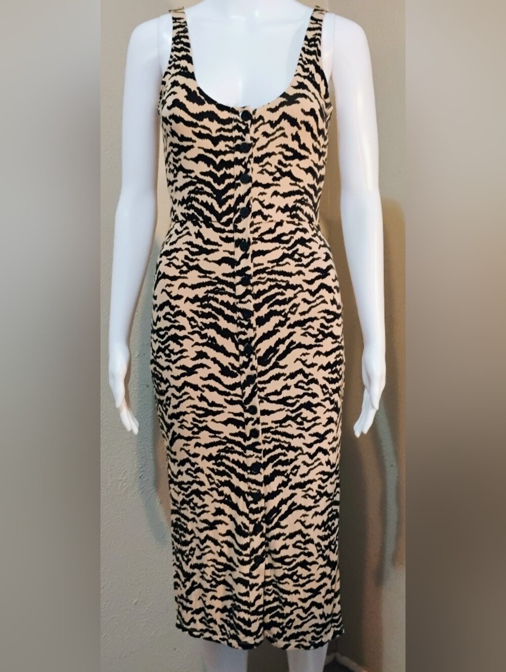 Good American  Zebra-Print Tank Dress